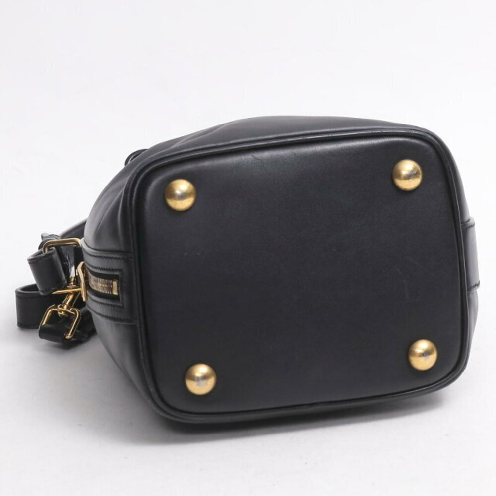 Saint Laurent Black Leather Emmanuel Bag Shoulder Drawstring - Picture 4 of 10